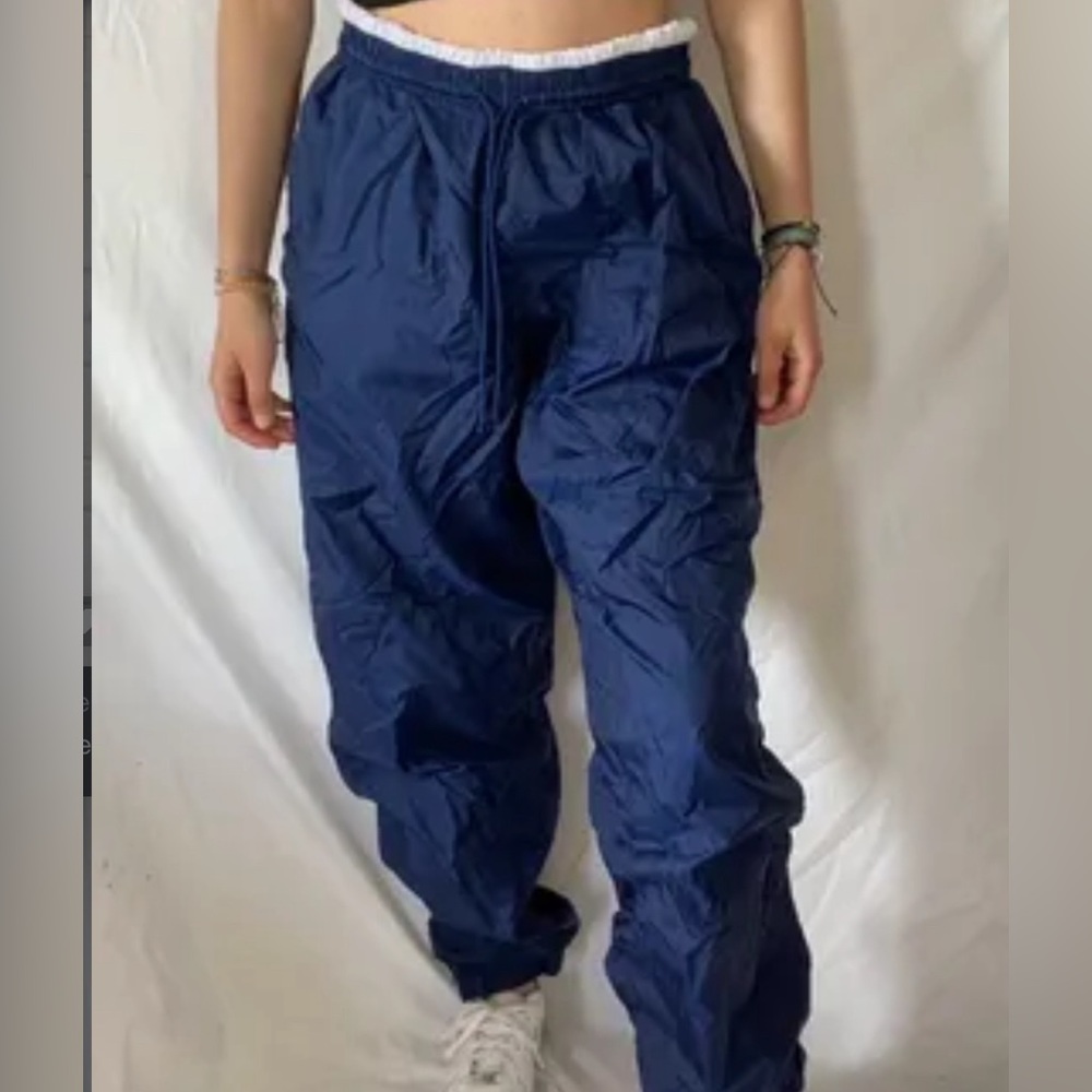 90s Vintage Nike Mens Navy Windbreaker Sweatpants